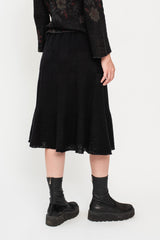Knit Wool Skirt Black