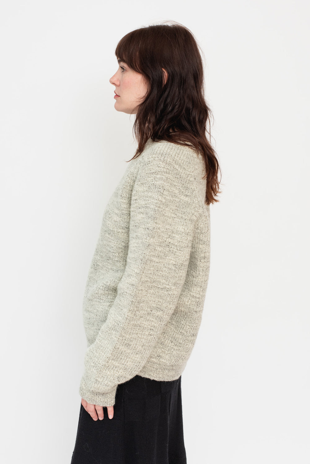 Unisex Wool Sweater Heather Gray
