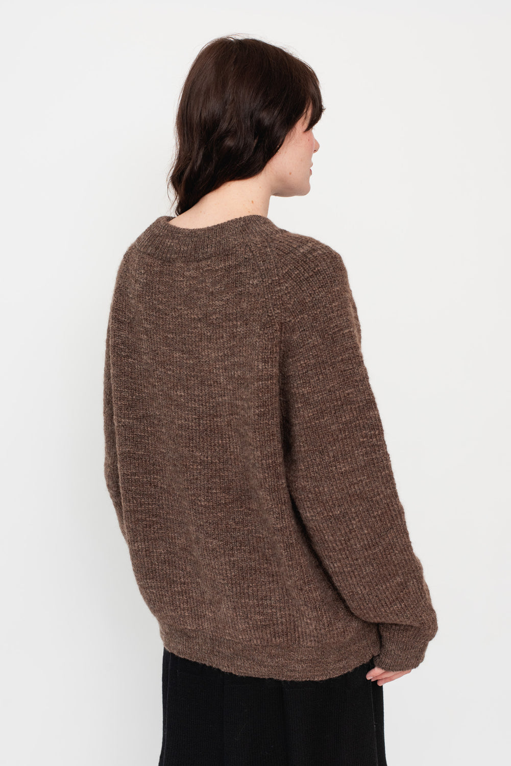 Unisex Wool Sweater Brown Heather