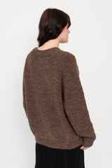 Unisex Wool Sweater Brown Heather