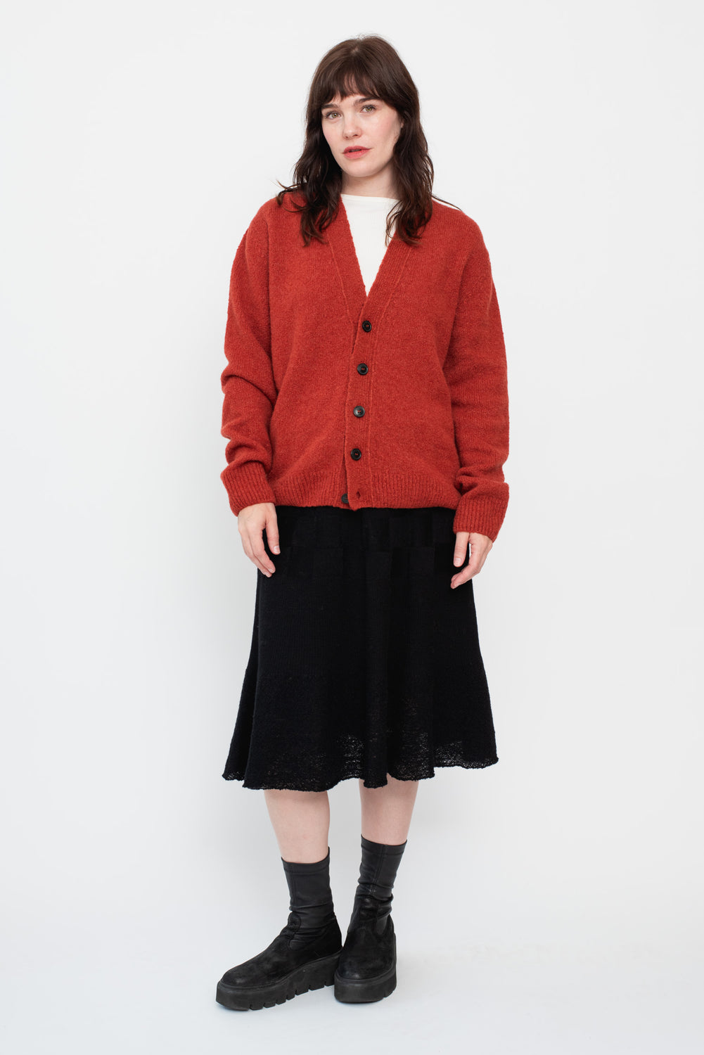 LEANDER Classic Cardigan Rust