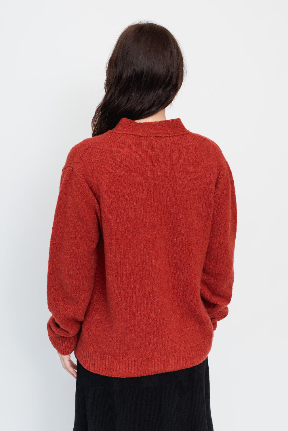 LEANDER Classic Cardigan Rust
