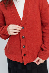 LEANDER Classic Cardigan Rust
