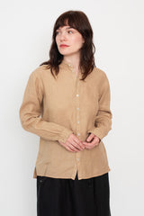 Unisex Hemp Long Sleeve Shirt, Walnut