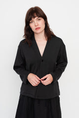 Unisex Wool Cardigan Charcoal Gray