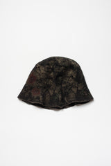 Floral Wool Hat, Black