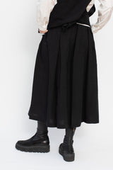 Cotton and Linen Skirt Black