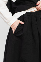 Cotton and Linen Skirt Black