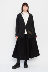Cotton and Linen Skirt Black