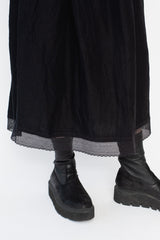 Black Skirt with Lace Trim