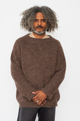 Unisex Wool Sweater Brown Heather