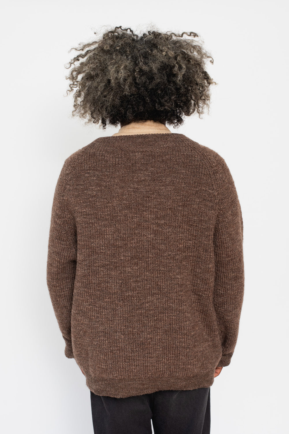 Unisex Wool Sweater Brown Heather