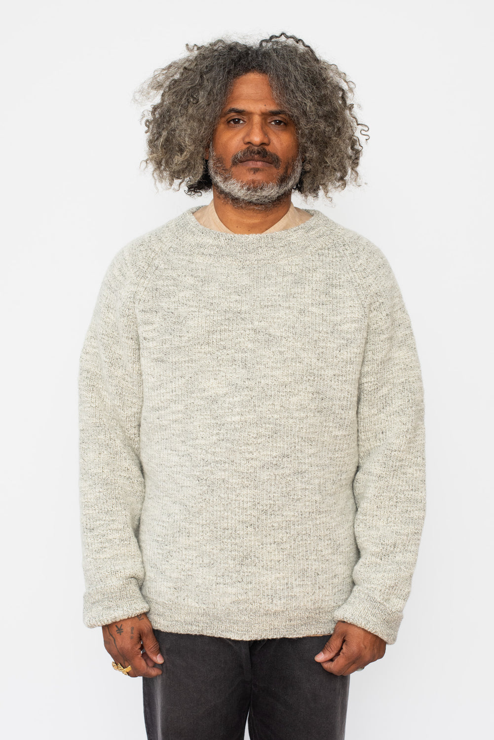 Unisex Wool Sweater Heather Gray