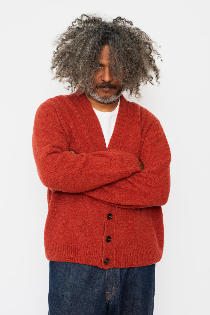 LEANDER Classic Cardigan Rust