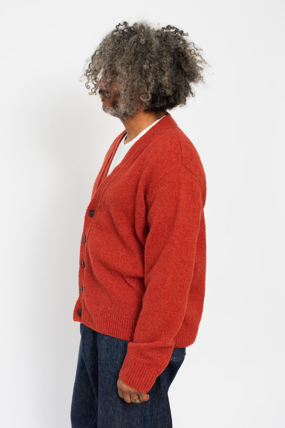 LEANDER Classic Cardigan Rust