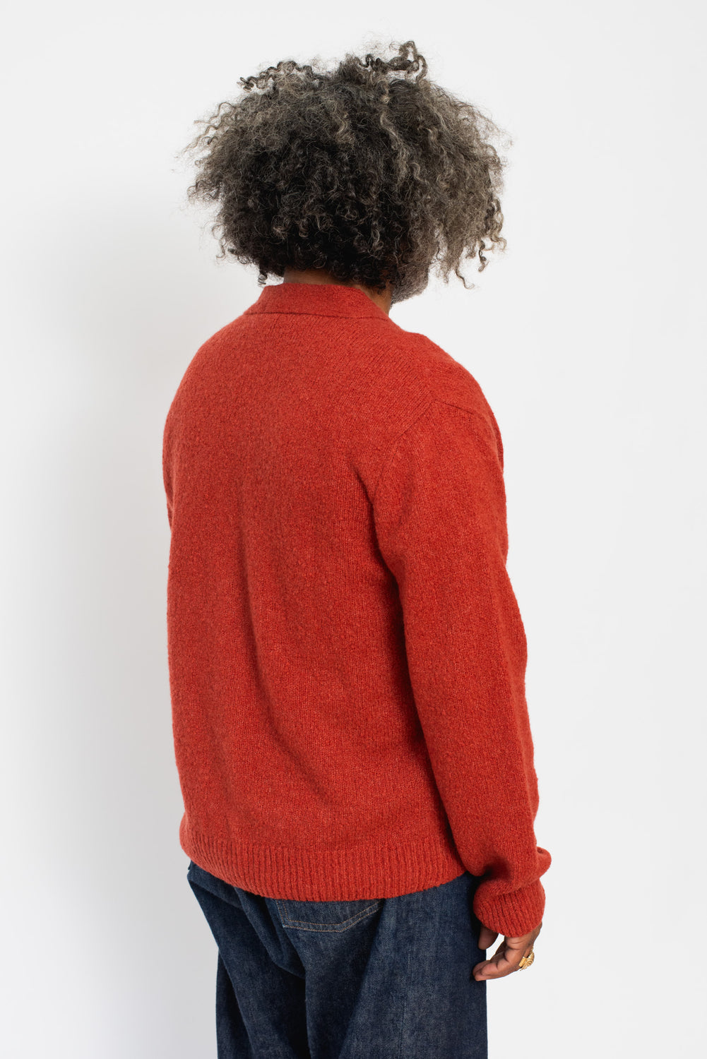 LEANDER Classic Cardigan Rust