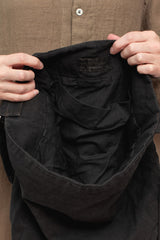 Garment Dyed Cotton and Linen Bag Navy