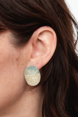 Washi and Silver and Gold Thread Earrings 007