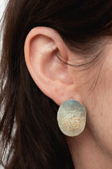 Washi and Silver and Gold Thread Earrings 007