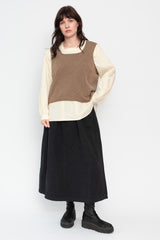 Cashmere Sleeveless Top Brown