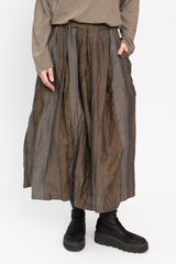 Tucked Gather Skirt Gray Olive