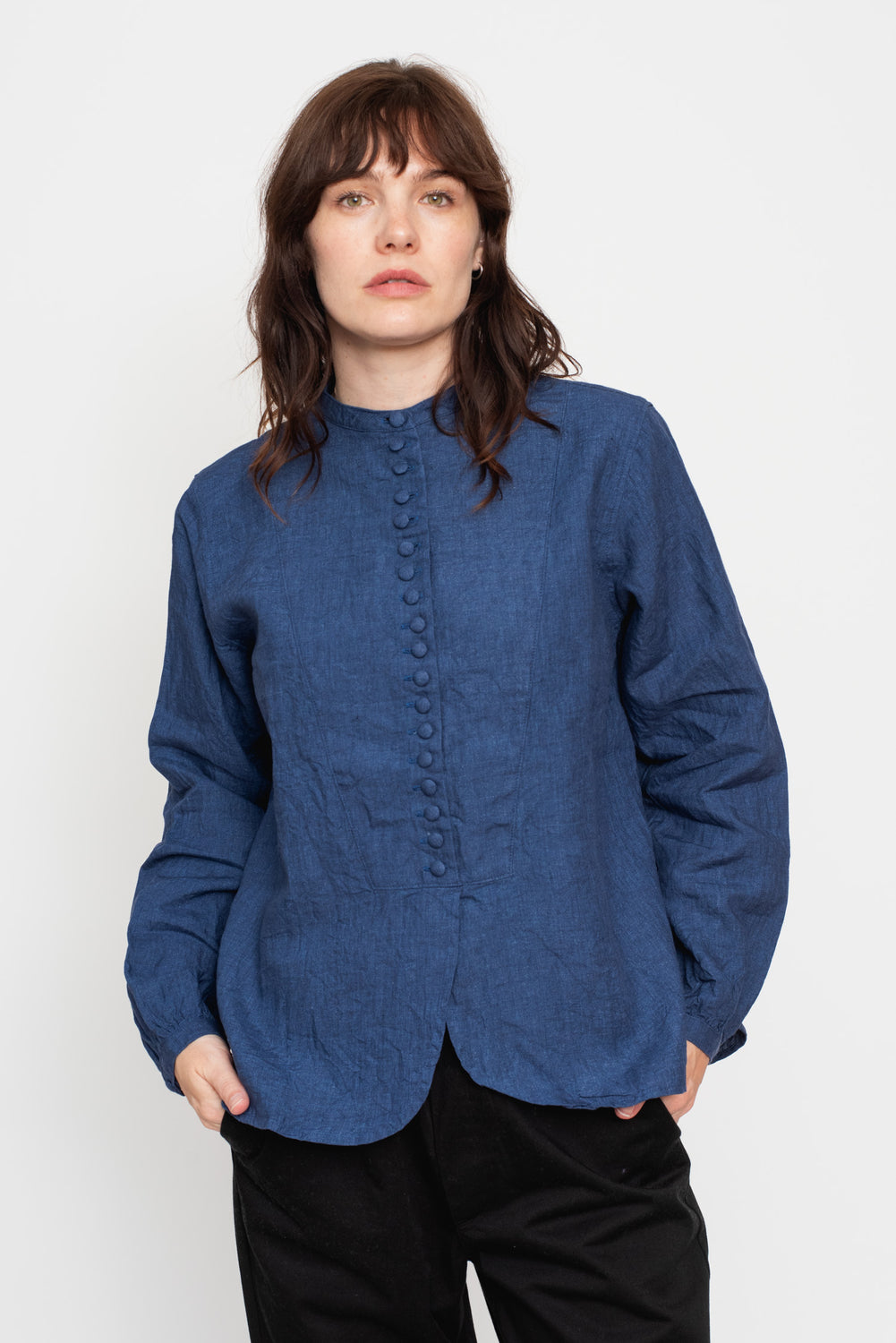 Indigo Linen Shirt