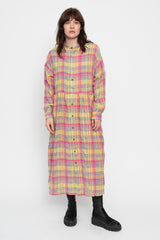Cotton and Wool Blend Tartan Dress