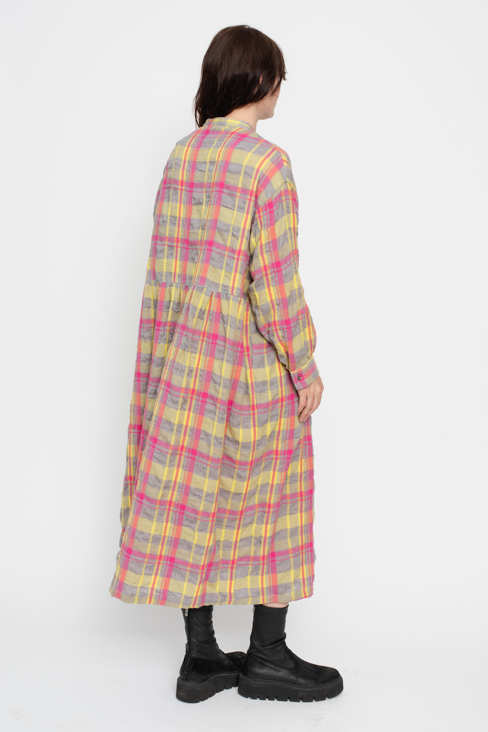 Cotton and Wool Blend Tartan Dress