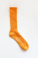 Hemp Cotton Ribbed Socks Lantern Orange