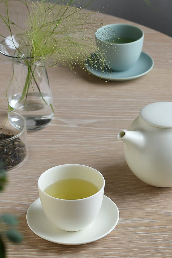 Pebble Cup and Saucer (White)