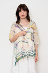 Print Shawl Middle Cotton 27