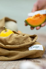 Organic Cotton Food Bag Khaki