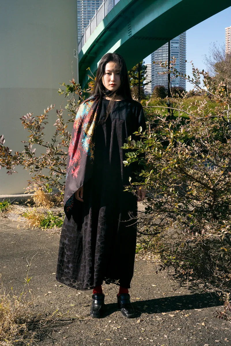 Tsujigahana Silk Large Scarf