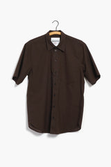REIDAR Loose Fit Short Sleeve Shirt, Chocolate