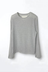 Silk and Cashmere Jersey L/S Crew Neck Gray