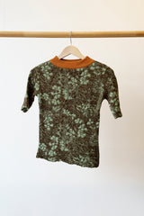 Cotton Knit Floral Sweater, Light Green