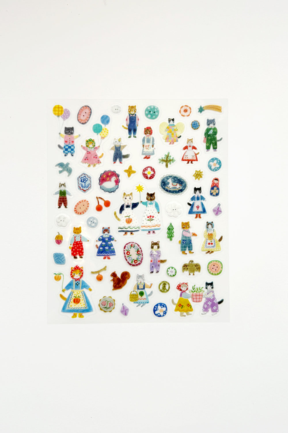 Cats and Buttons Stickers