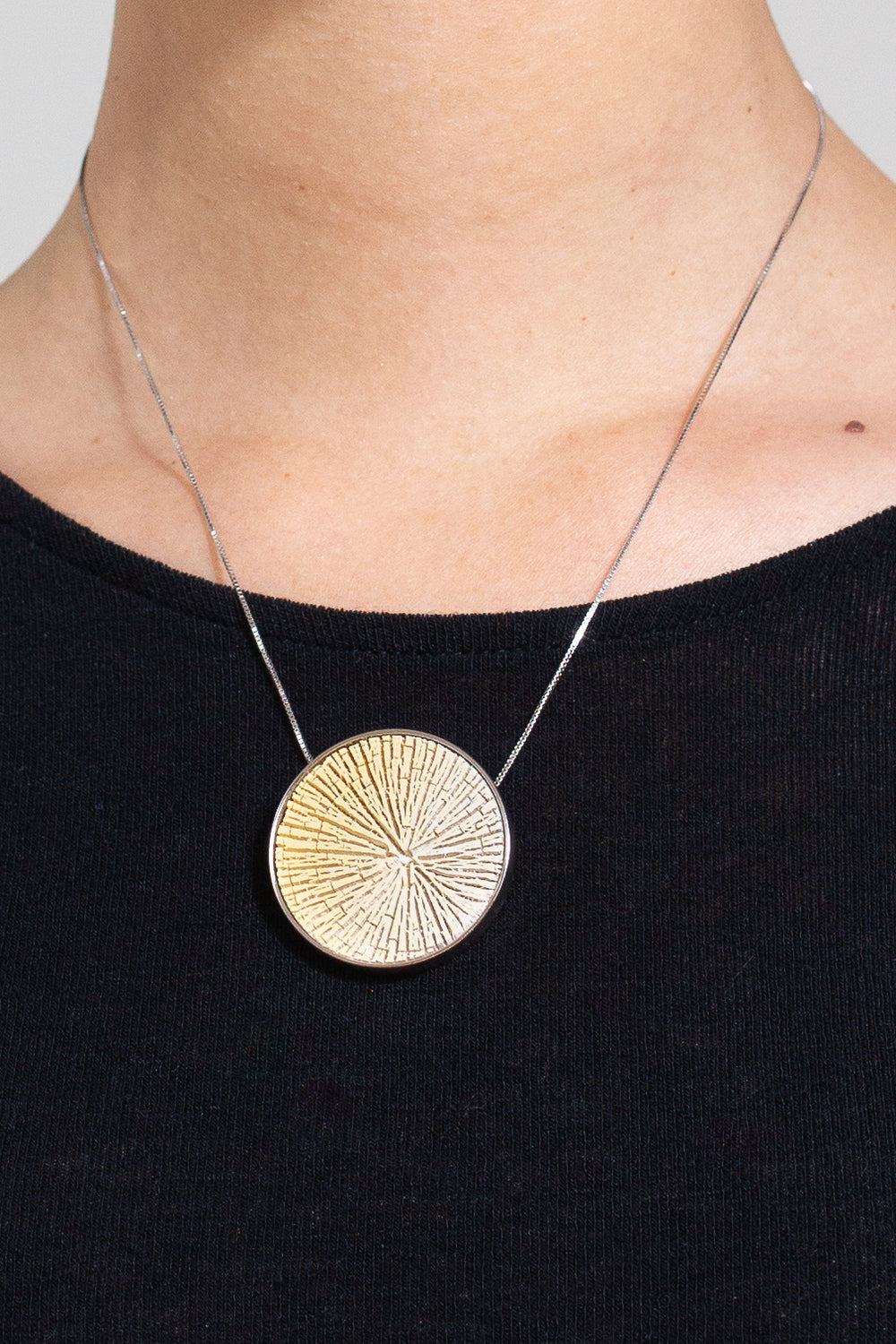 Wood Necklace, Yellow Gradation