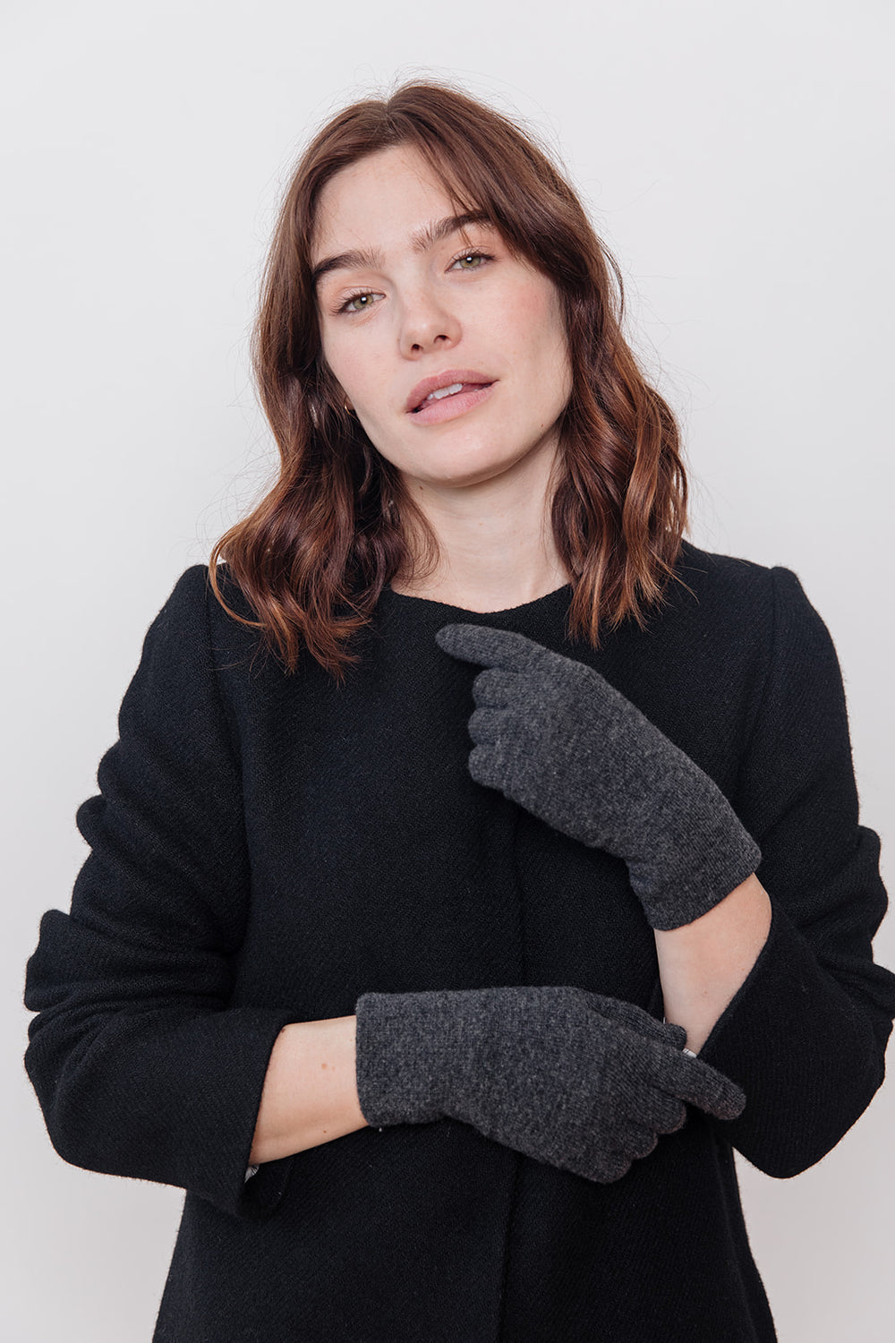 Merino Wool Gloves Charcoal