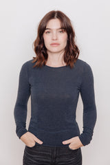 Agnete Long-Sleeved Tee Shirt Dark Grey