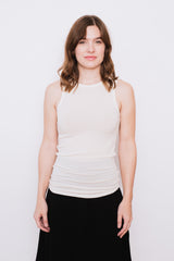 Alberte Wool Blend Tank Top, Off-White