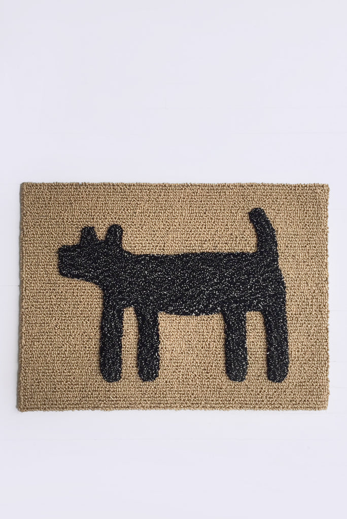 Dog Doormat, Black Mix