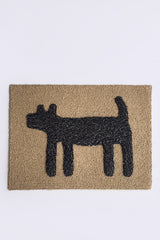 Dog Doormat, Black Mix