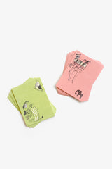 Message Card Set, Giraffe and Leopard