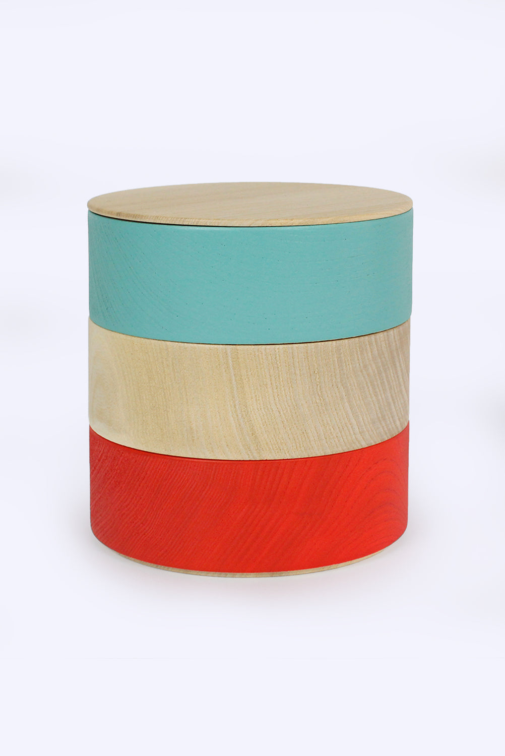 Border 3-Tier Containers, Turquoise