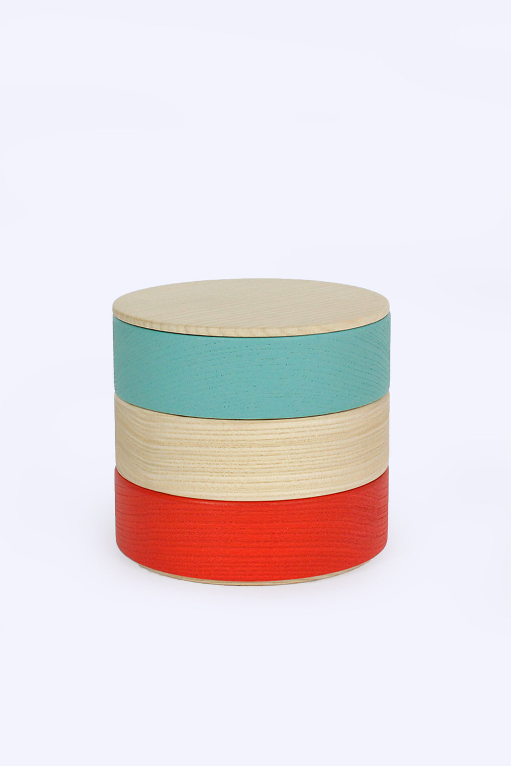 Border 3-Tier Containers, Turquoise