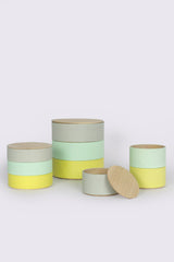 Border 3-Tier Containers, Grey