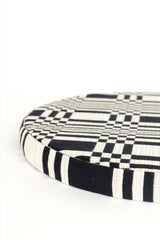 Round Doris Cushion, Black (A)