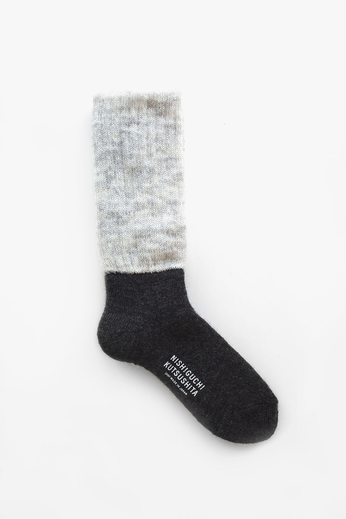 Mohair Pile Socks, Grey