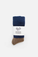 Mohair Pile Socks, Navy